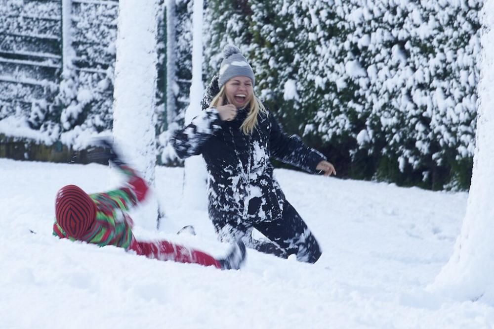 Nieve en Pamplona.