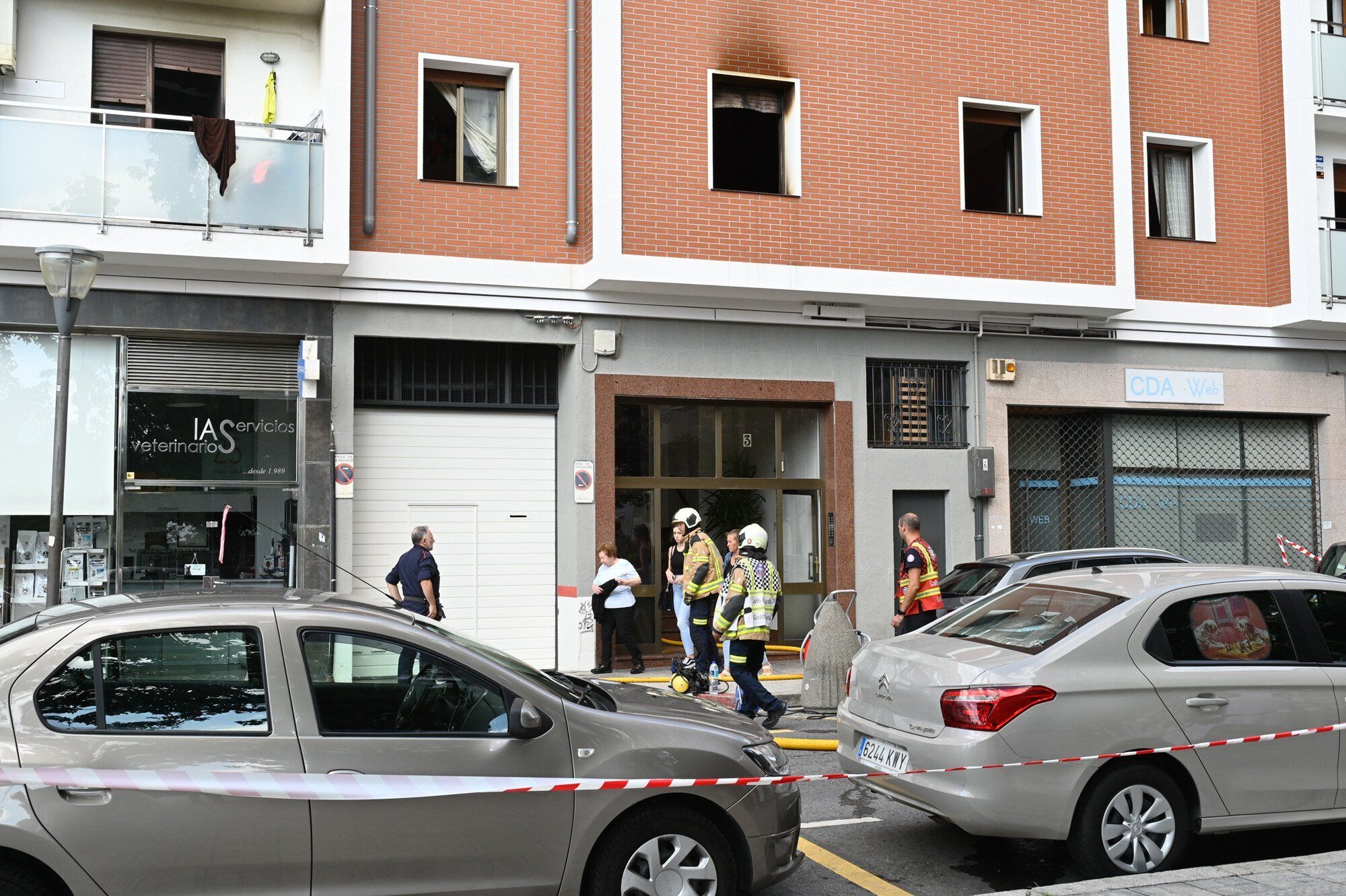 Incendio en la calle Calixto Leguina de Uribarri