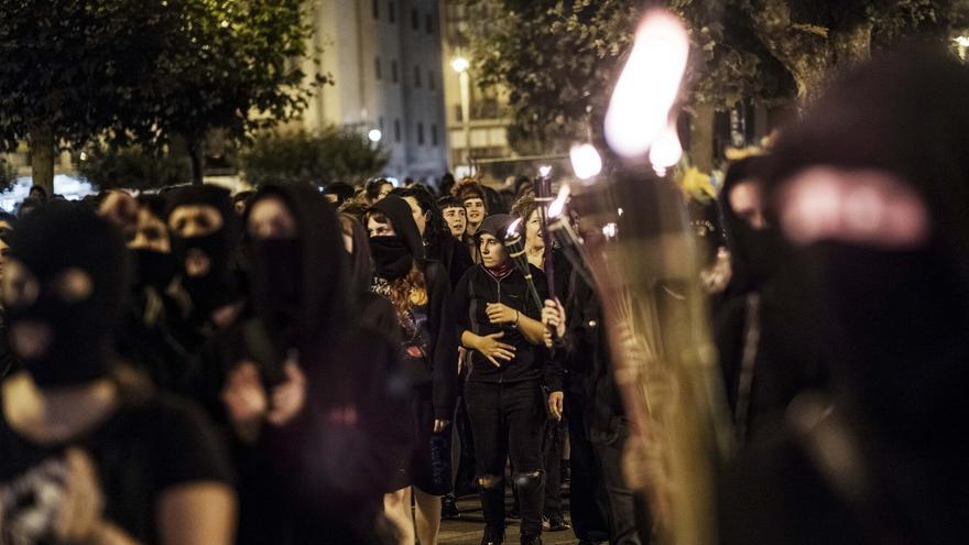 Manifestación nocturna en Pamplona contra las agresiones sexuales