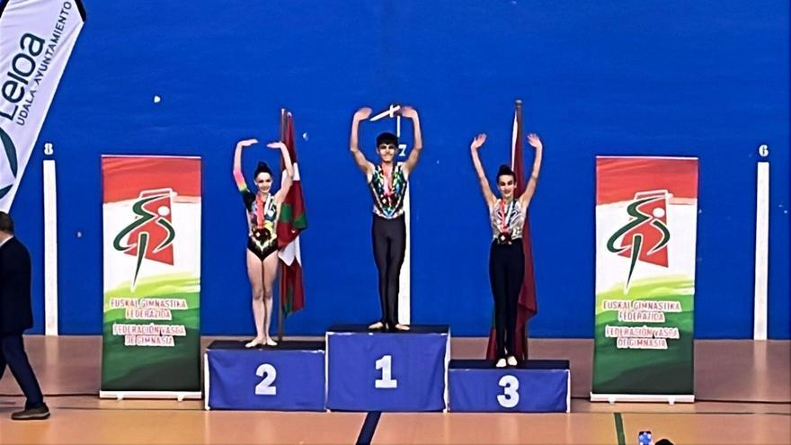 El vizcaino Hodei Rivas, campeón absoluto de Euskadi de gimnasia rítmica