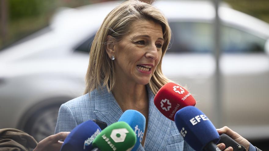 Yolanda Díaz cancelará parte de su agenda por un esguince: "Tened cuidado con las escaleras"