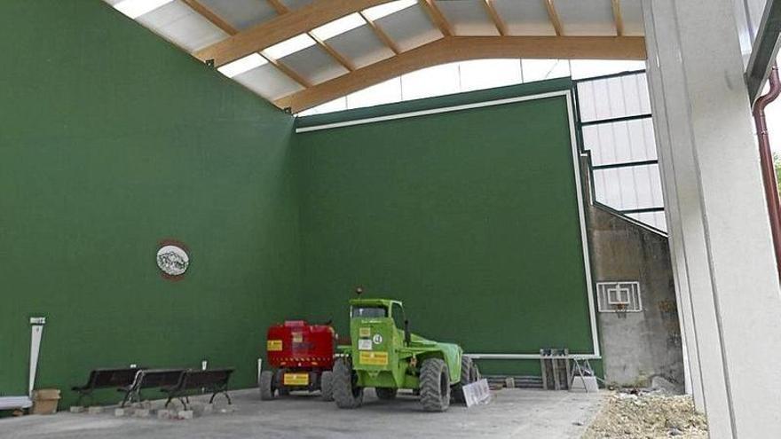 Las obras del frontón de Satrustegi, para fiestas