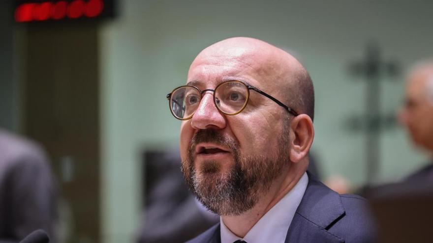 El presidente del Consejo Europeo, Charles Michel, en su comparecencia en el Parlamento Europeo