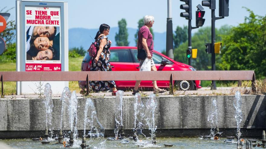 Las temperaturas siguen altas aunque pocas localidades superan los 35 grados del sábado