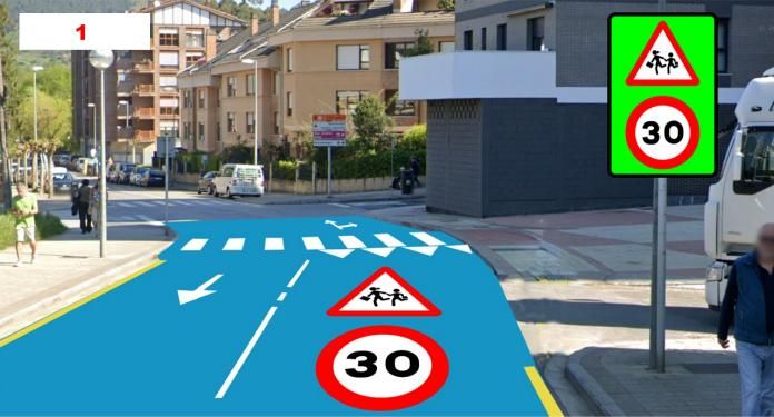 Los pasos de peatones de Laminarreta se van a señalizar como zona de especial atención