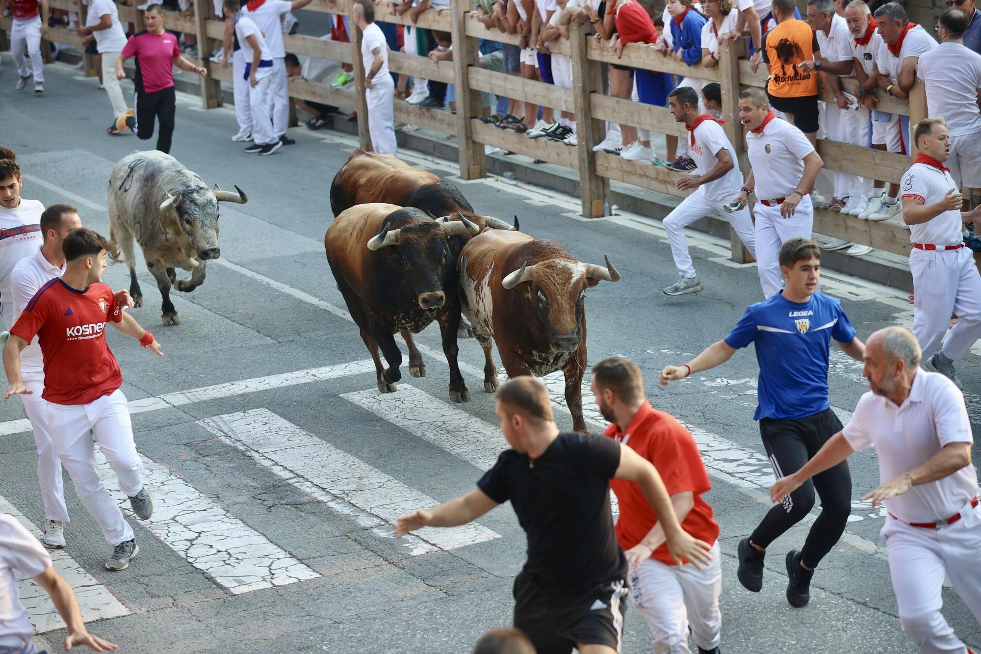 Fotos del tercer encierro de fiestas de Tafalla 2025