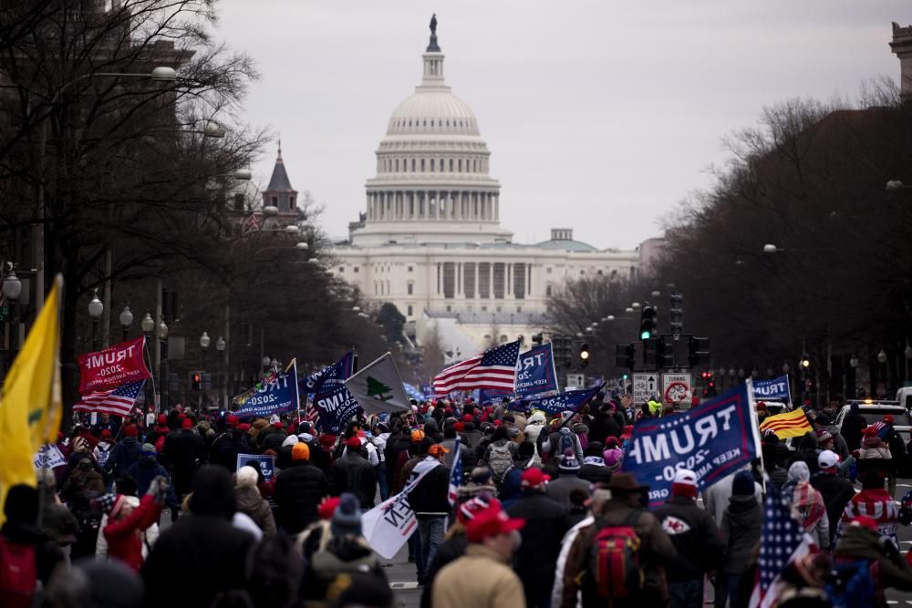 Imágenes de la toma del Capitolio por parte de seguidores de Trump el 6 de enero de 2021.