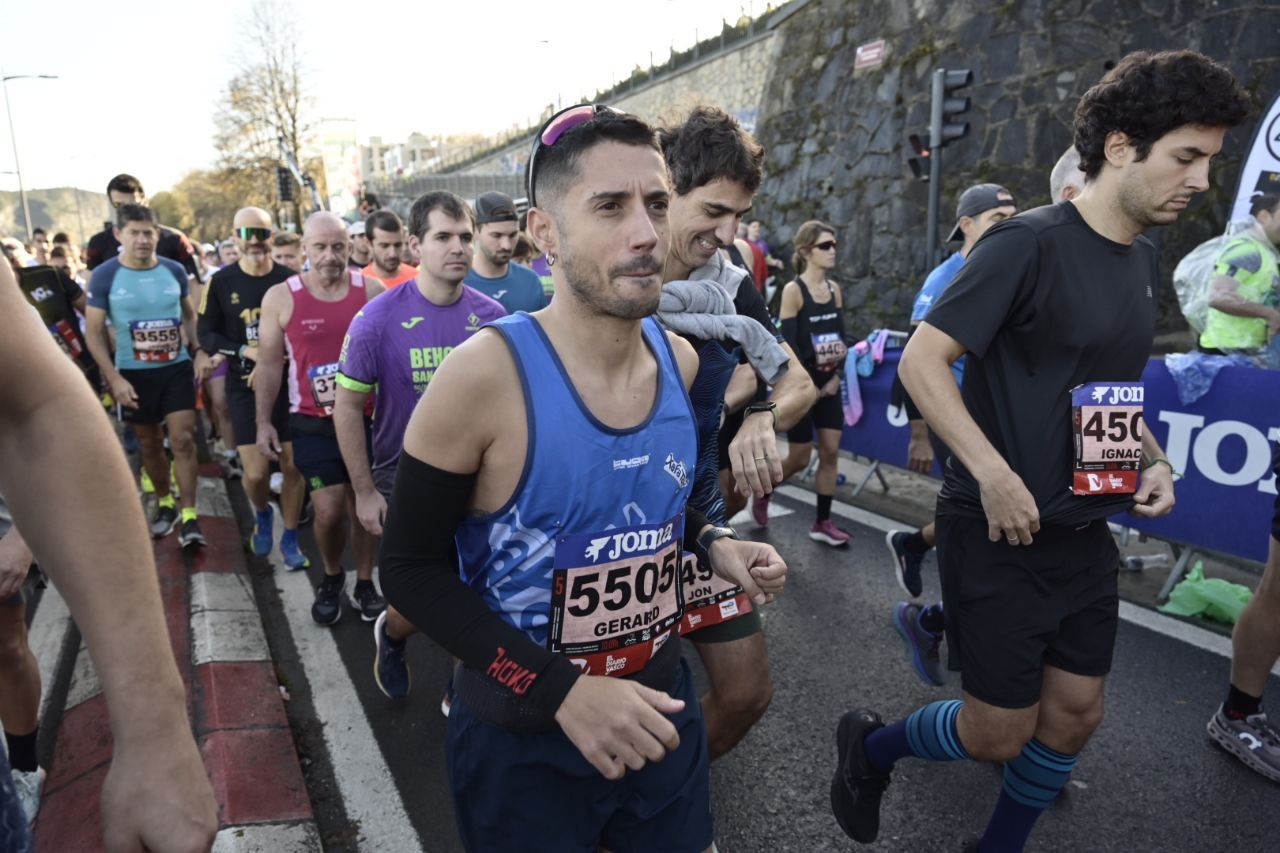 Ilusión y concentración en la salida de la Behobia-San Sebastián