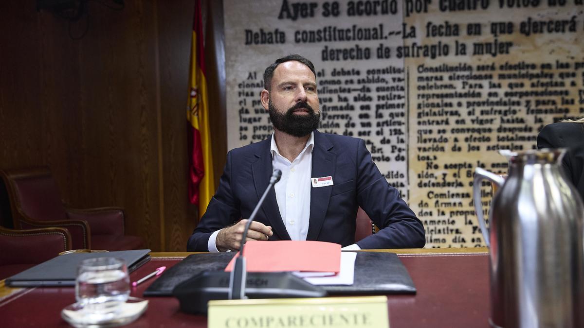 El presidente de Enusa, Mariano Moreno Pavón, comparece en la comisión de investigación sobre el ‘caso Koldo’