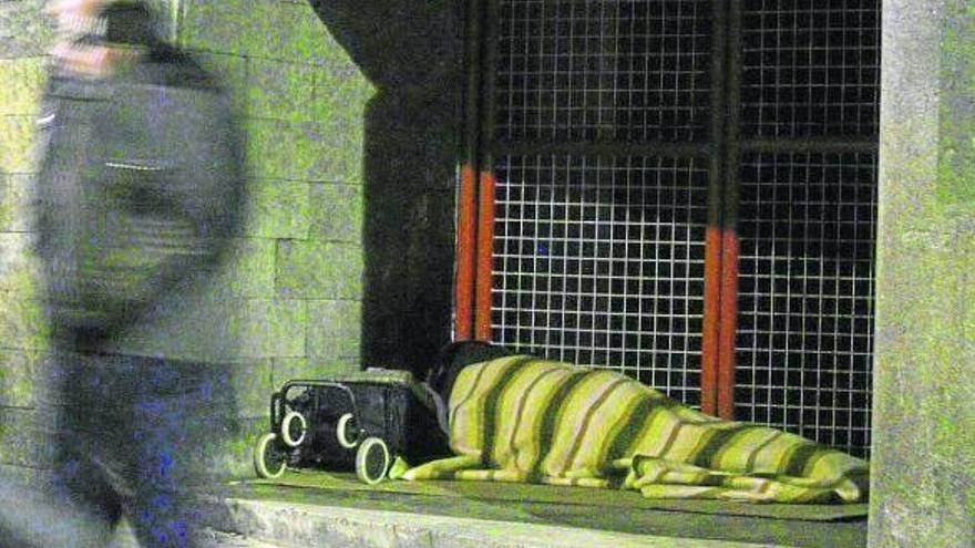 Las calles de Bilbao dan cobijo a más de 230 personas sin hogar