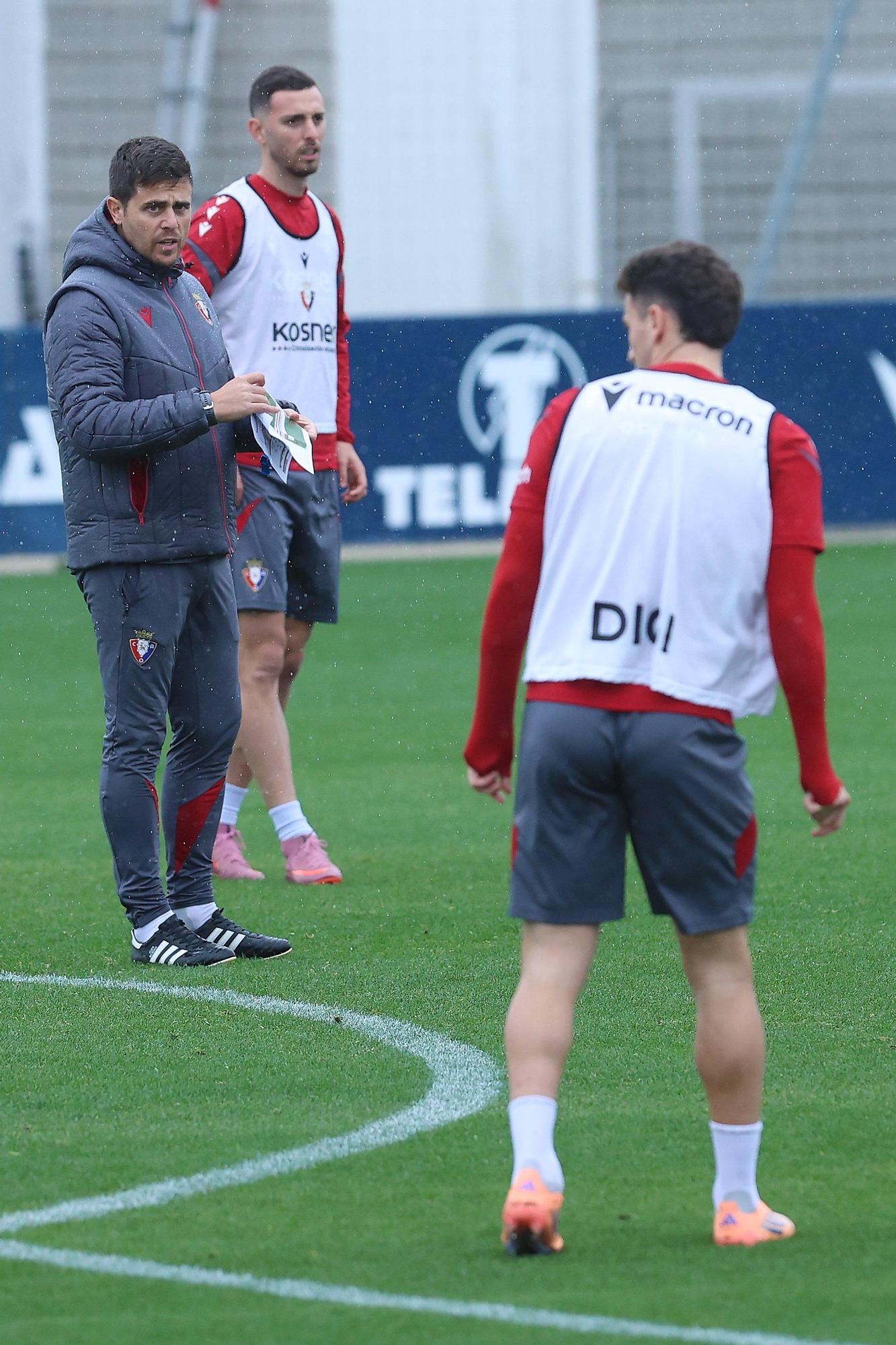 Entrenamiento de Osasuna previo al viaje a Sevilla