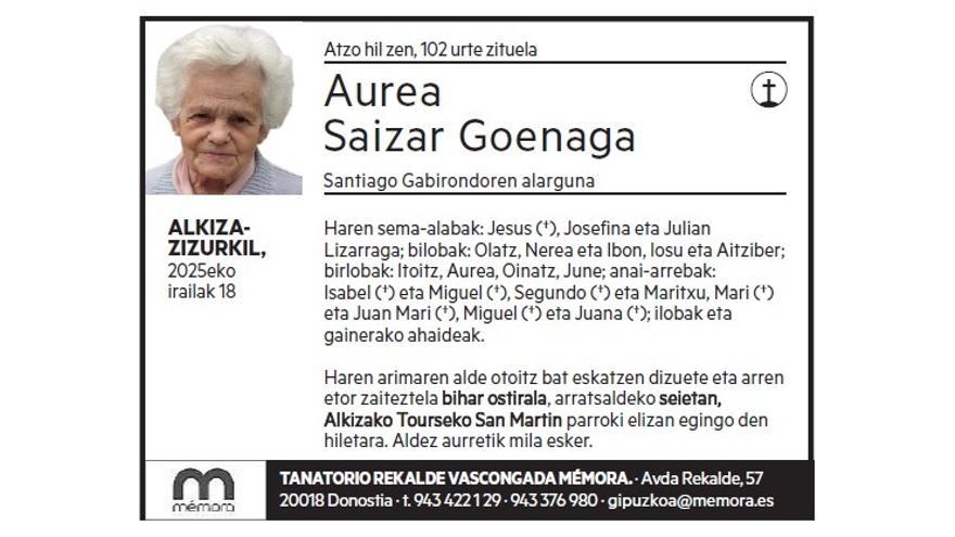 AUREA SAIZAR GOENAGA