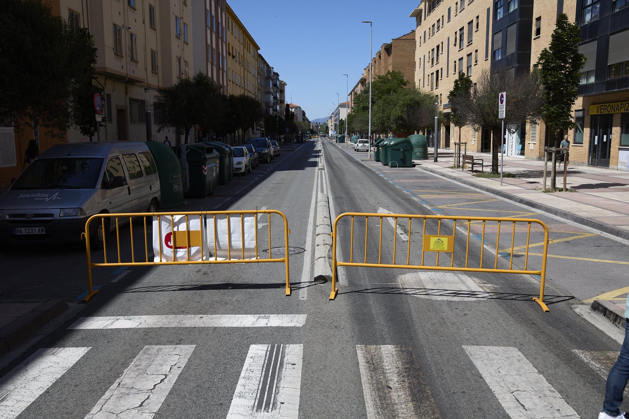 Fotos de las obras en Pamplona, que no descansa ni en verano
