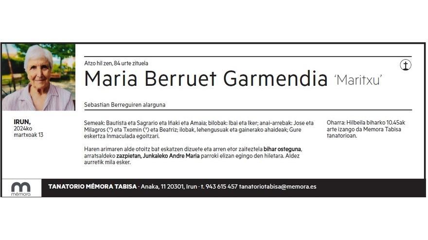 MARIA BERRUET GARMENDIA