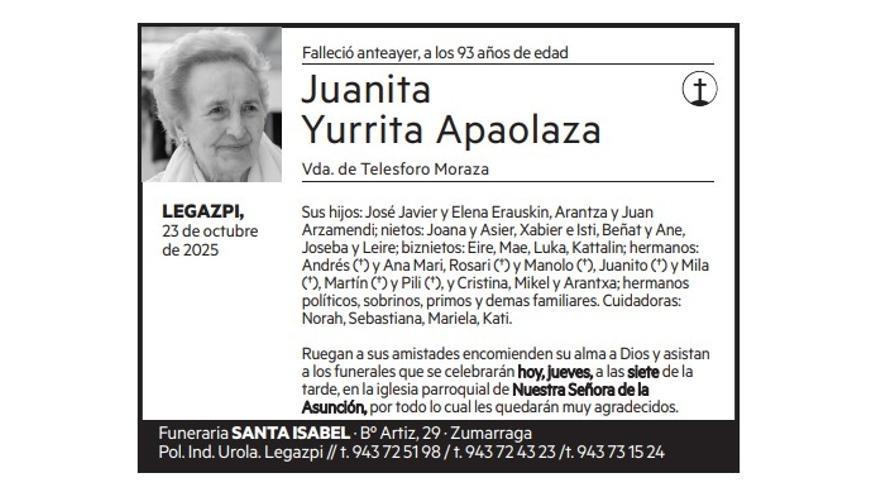 Juanita Yurrita Apaolaza
