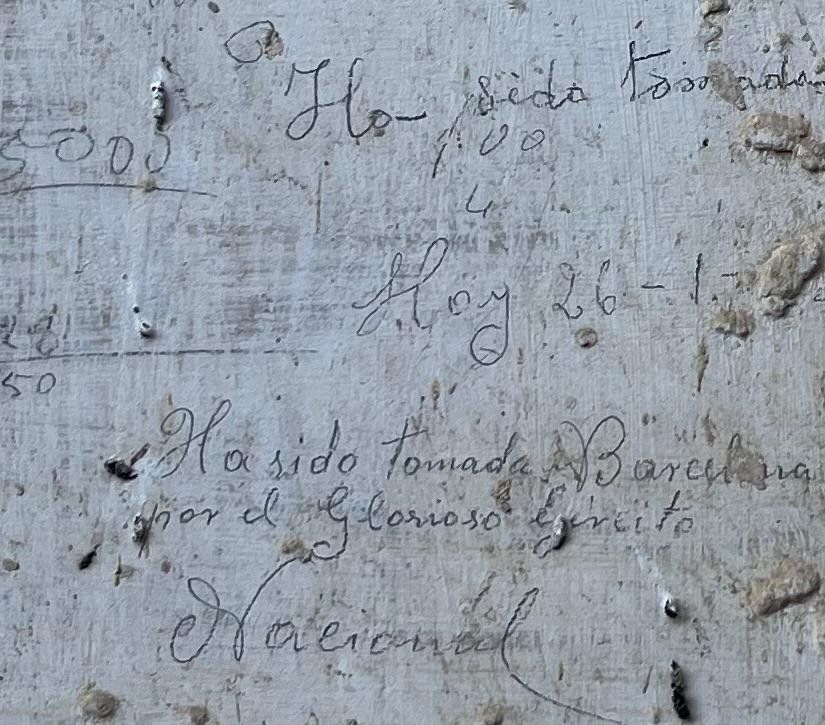 ‘Hoy 26-1-1939 ha sido tomada Barcelona”.