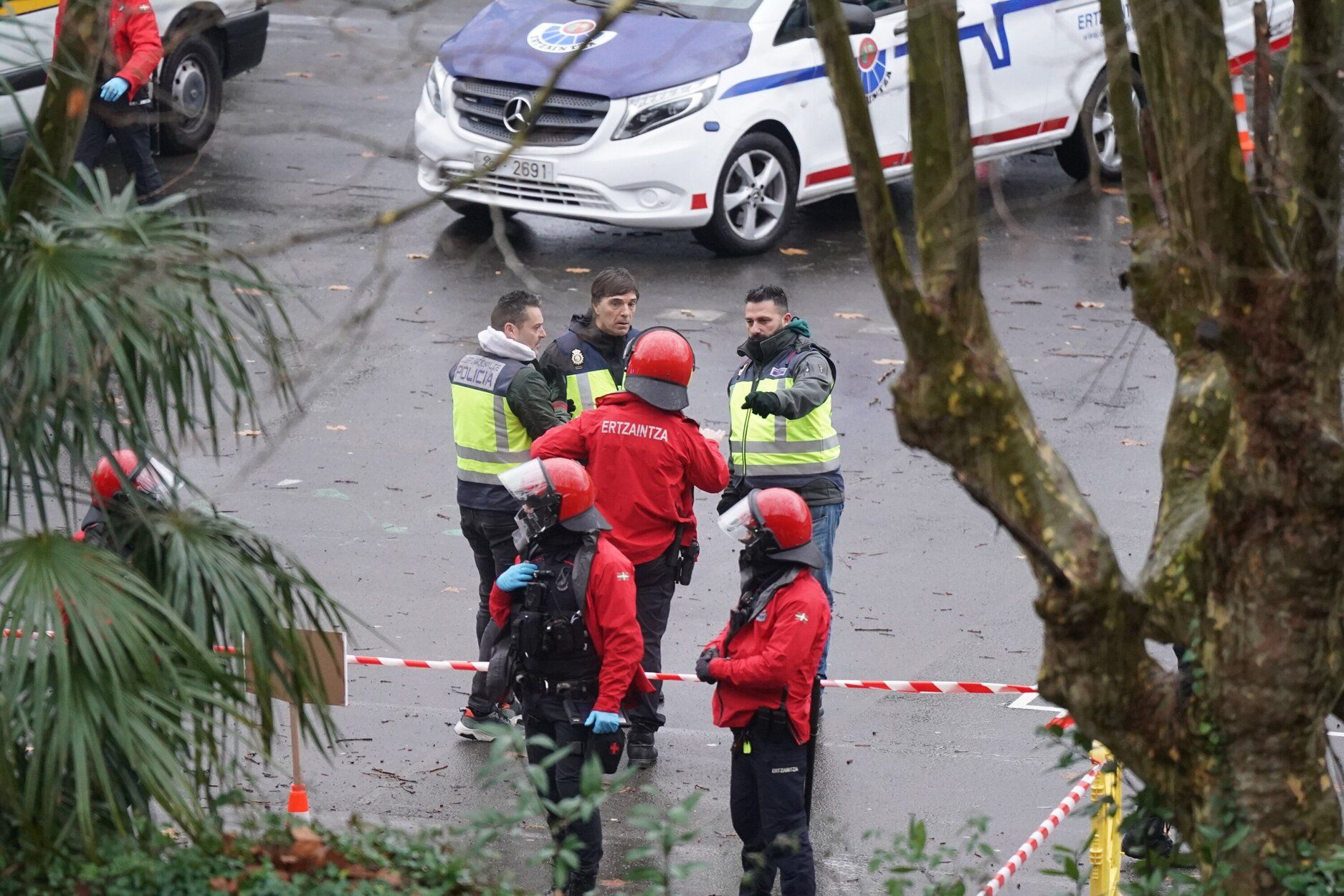 Desalojo del instituto de Martutene