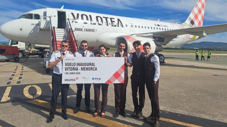 Volotea estrena la ruta Vitoria-Menorca con dos vuelos semanales hasta finales de octubre