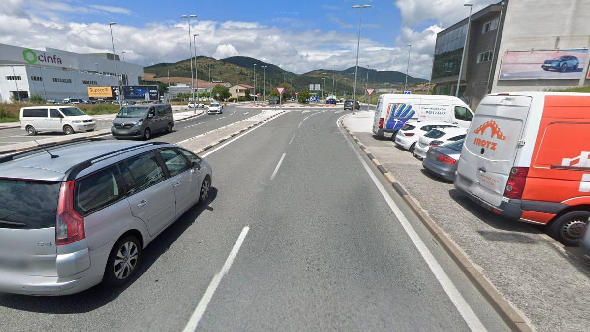 Vista de la avenida Roncesvalles, en el término de Huarte.