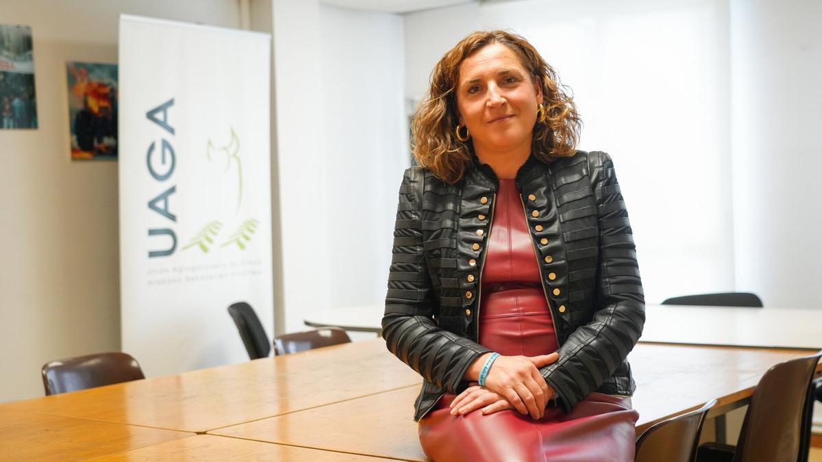 Edurne Basterra, presidenta de UAGA, en su sede