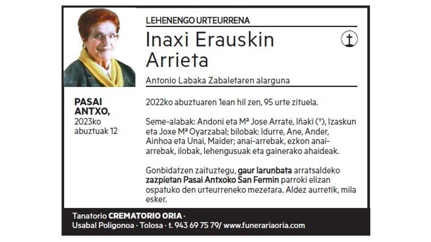 INAXI ERAUSKIN ARRIETA
