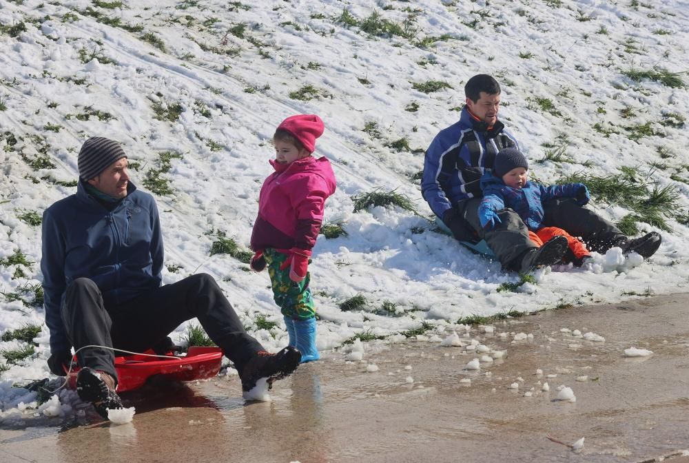 Imágenes de la nieve este sábado