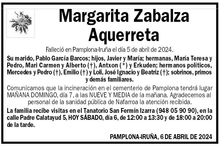 Margarita Zabalza Aquerreta