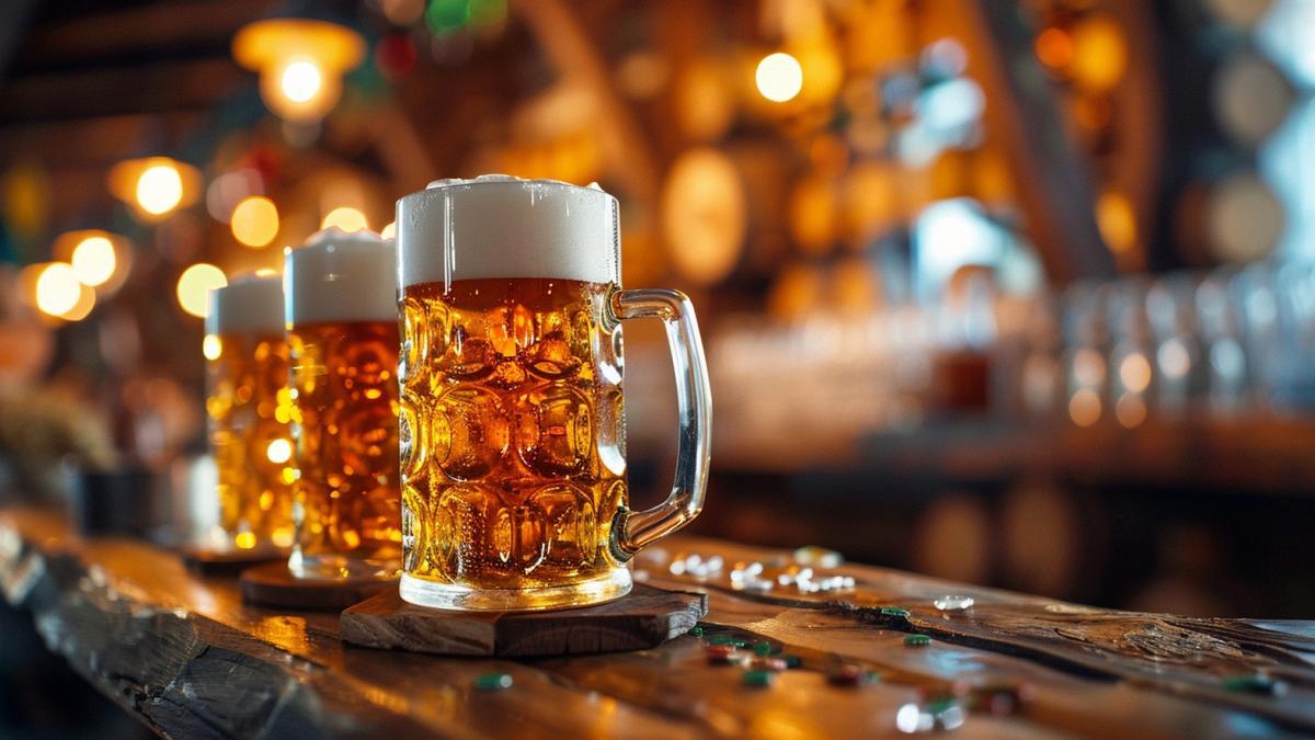 Unas jarras de cerveza.