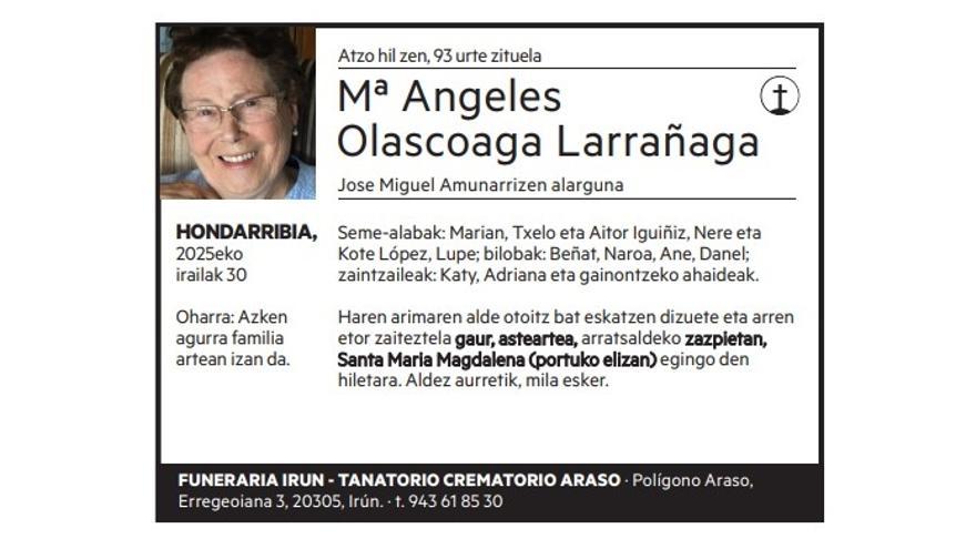 Mª Angeles Olascoaga Larrañaga