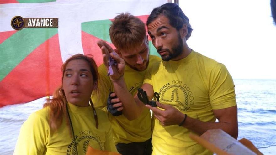 Los conquistadores Sara, Arruti y Unai.
