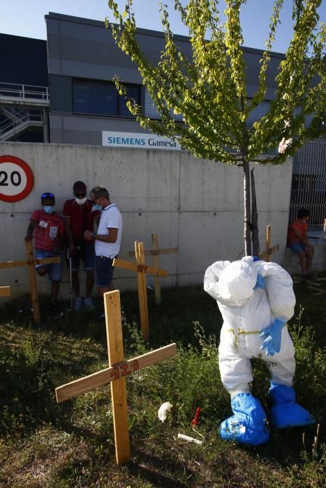 Manifestación por el cierre de Siemens Gamesa Aoiz