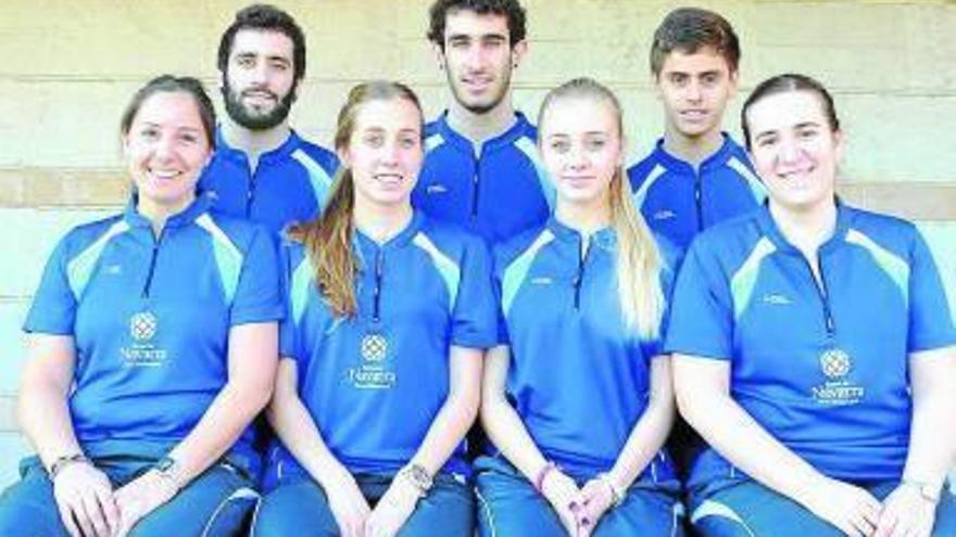 Jugadores del Club Bádminton Estella.
