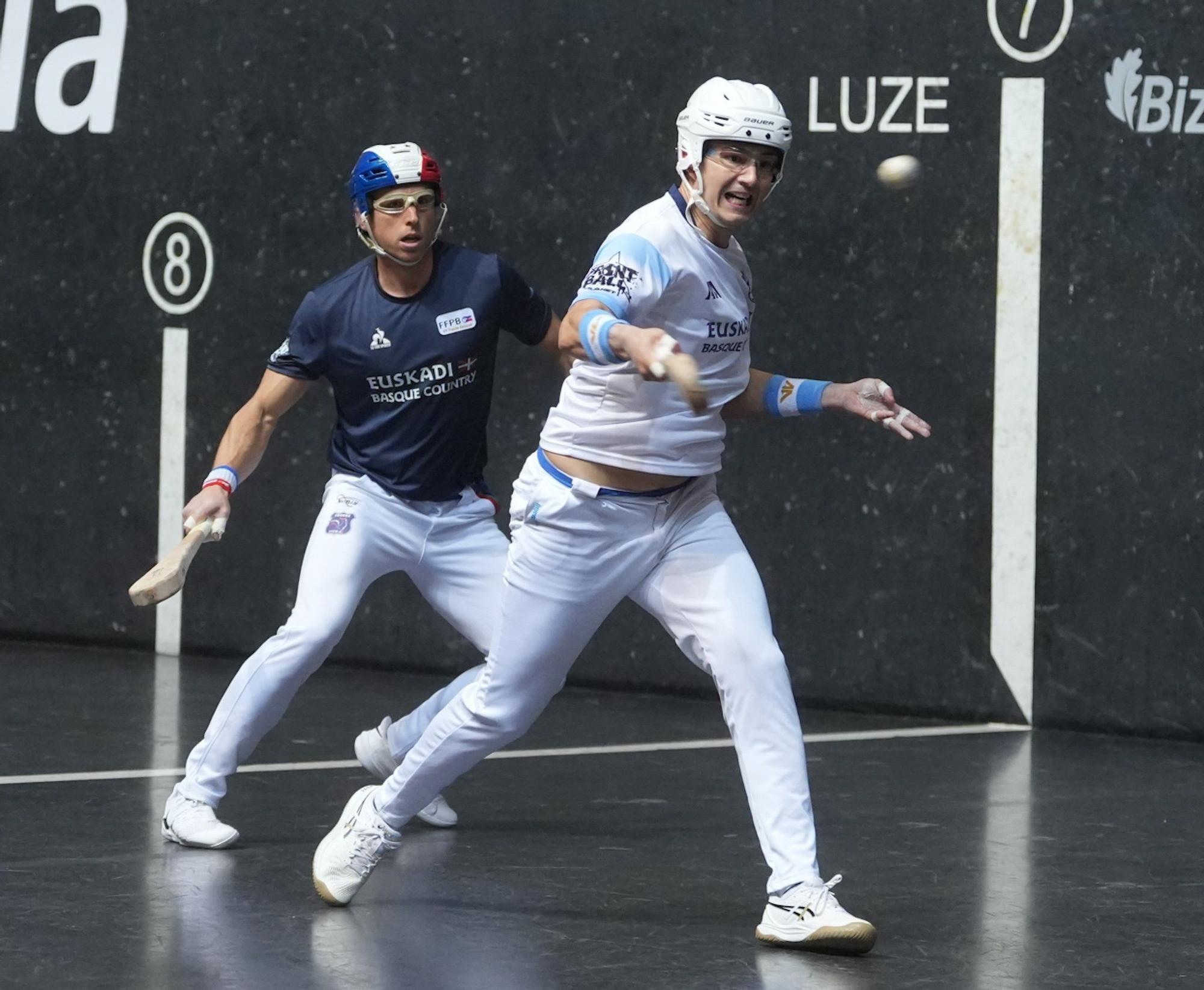 Necol y Brefel sufren en el segundo joko para derrotar a Maldonado-Firpo (Argentina) en la semifinal de pala corta de la Liga de Naciones