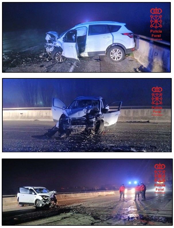 Detalle del accidente atendido en la N-121.