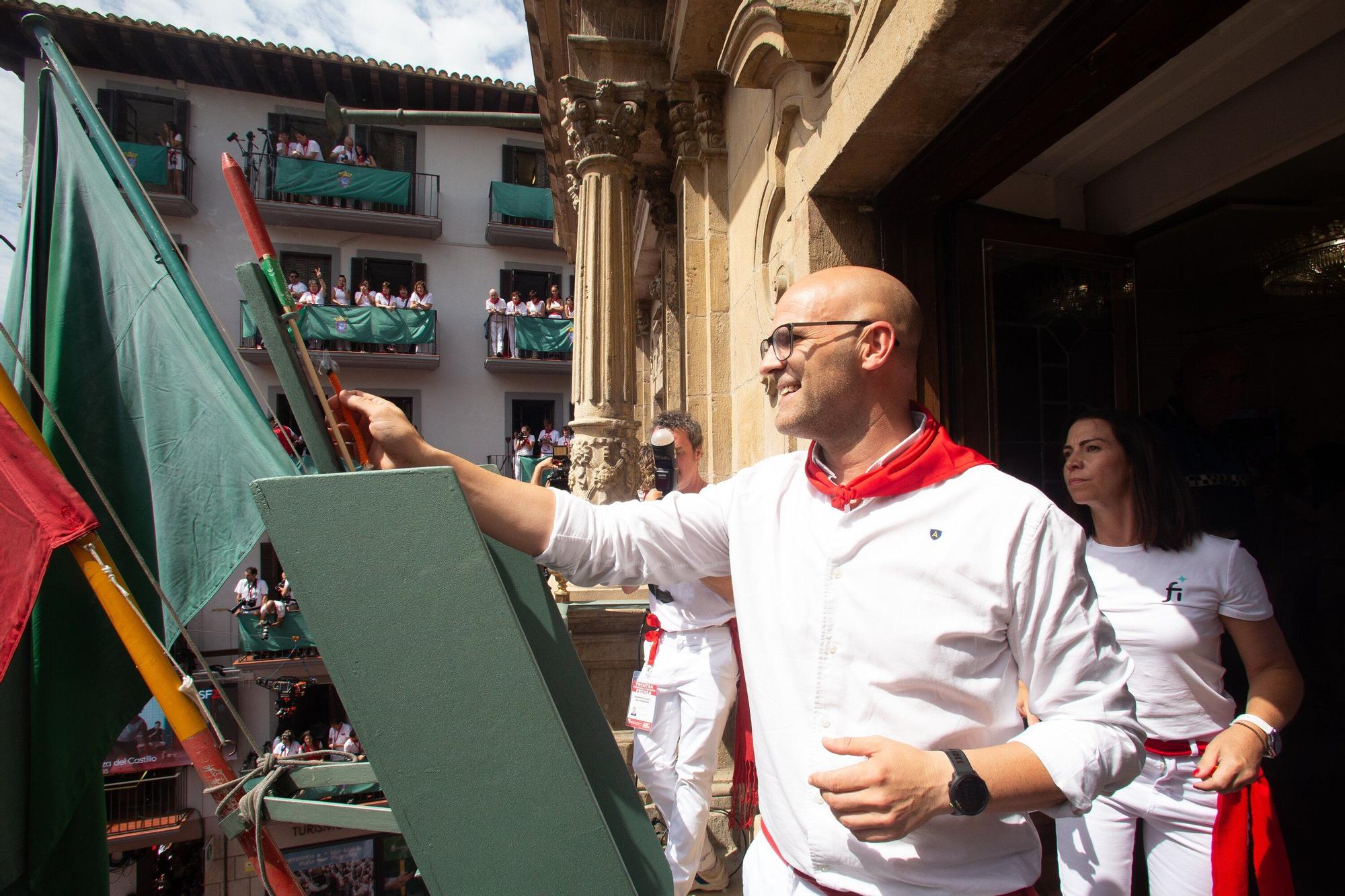 Fotos del  Chupinazo de San Fermín 2025 en Pamplona: ¡La fiesta más internacional se enciende con un grito solidario por Palestina!
