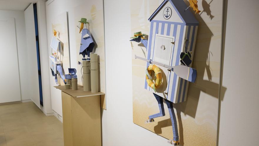 Fotos de la exposición de Mila García en la Casa de Cultura de Zizur