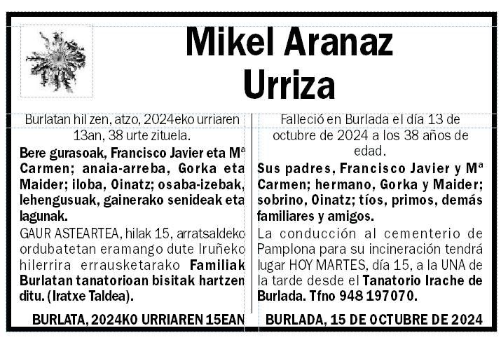 Mikel Aranaz Urriza
