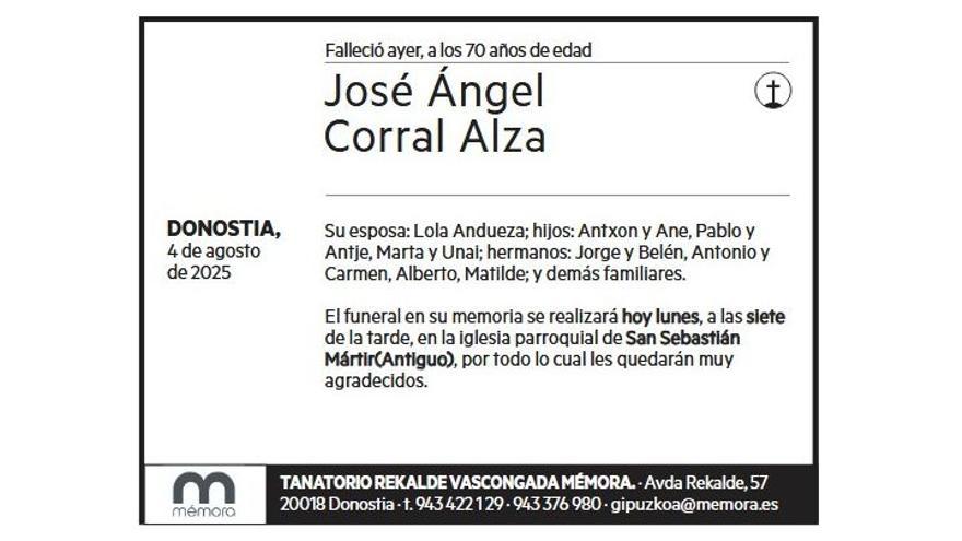 JOSE ANGEL CORRAL ALZA