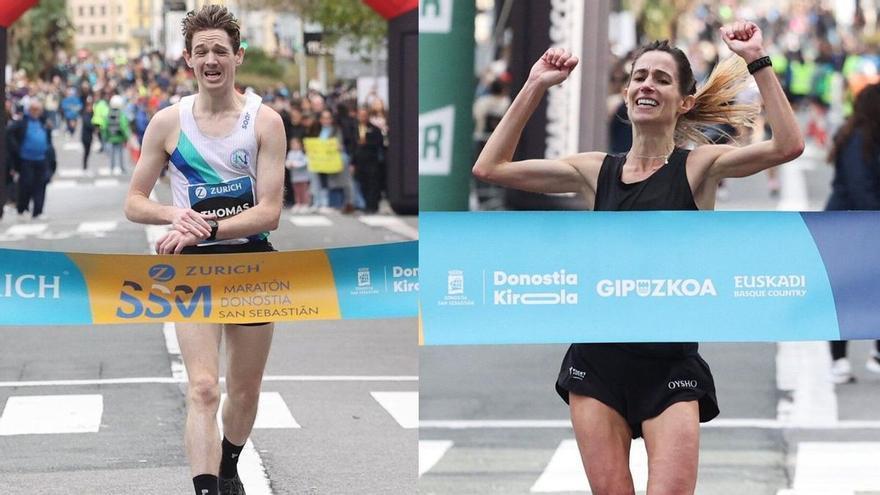 El inglés Thomas Holliday y la donostiarra Maite Arraiza ganan la 46 Maratón de Donostia