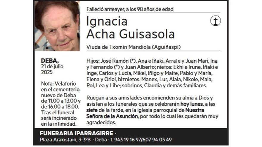 IGNACIA ACHA GUISASOLA