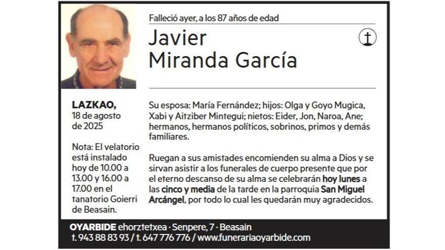 JAVIER MIRANDA GARCIA