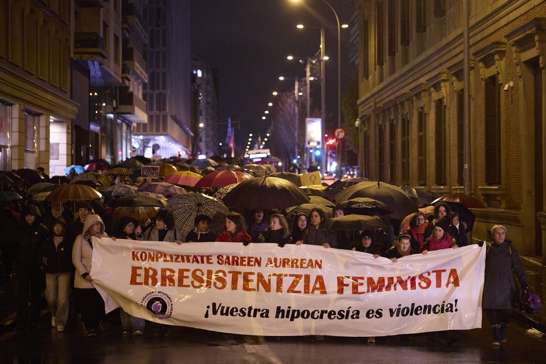 Imágenes de la manifestación del movimiento feminista de este 25N