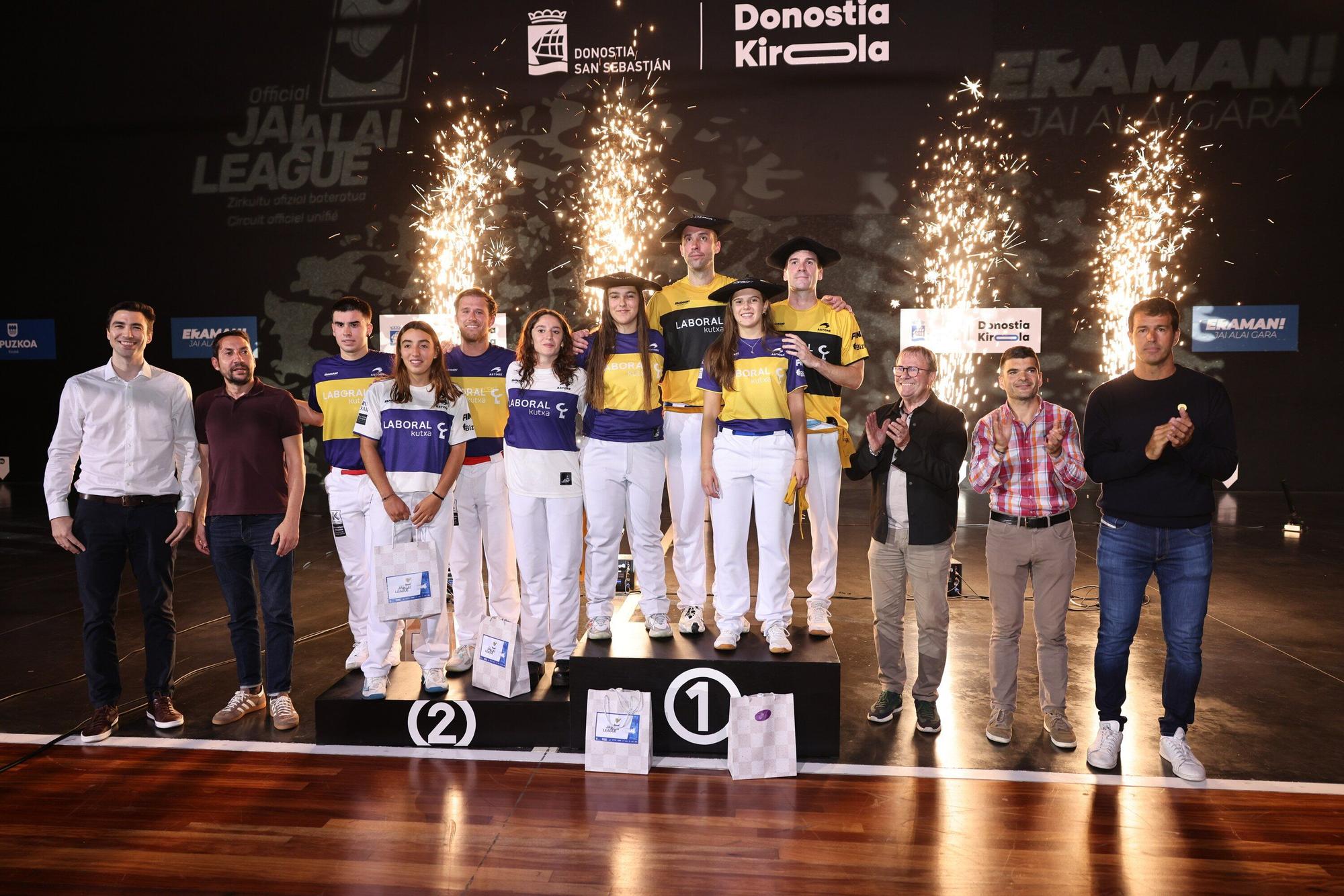 Barandika-López y Elaia-Maia, campeones de la Jai Alai League ante Urreisti-Basque y Sorozabal-Arai