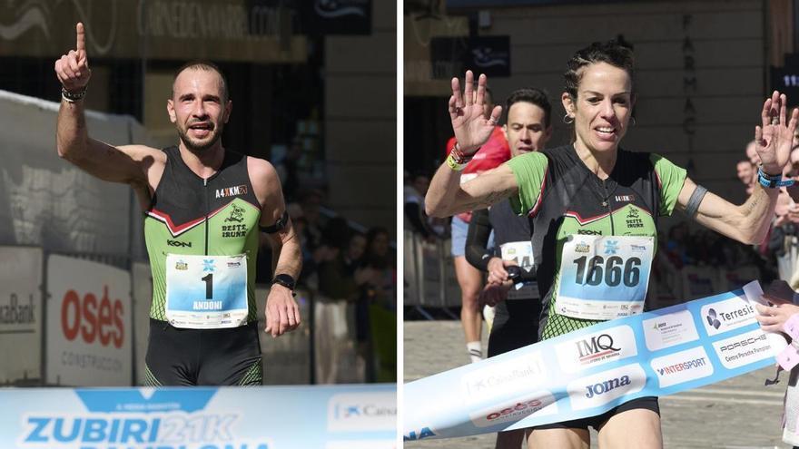Andoni Acebedo y Maitane Melero triunfan en la Zubiri - Pamplona / Iruña 2026