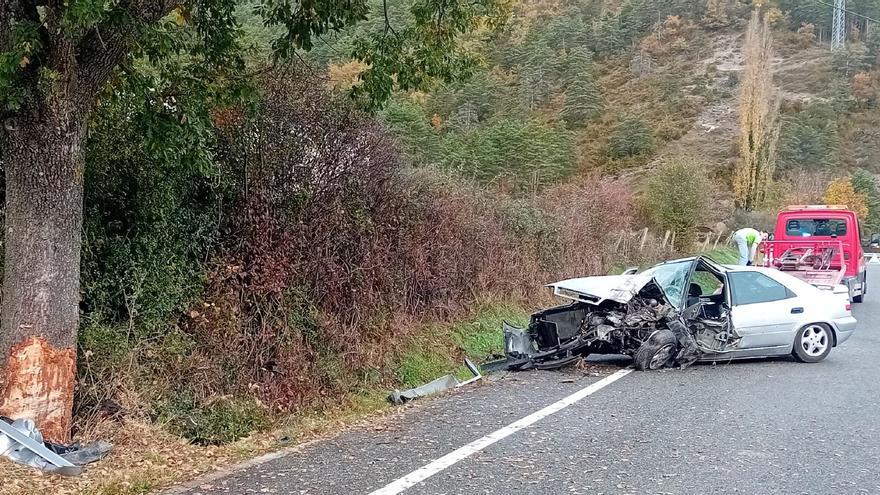 Un joven herido en Burgui tras salirse de la vía da positivo en alcohol