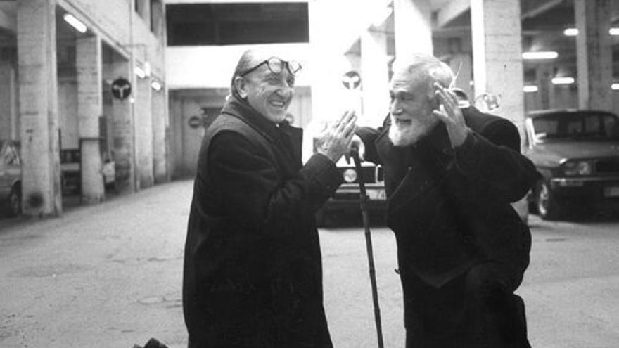 Jorge Oteiza y Francisco Javier Sáenz de Oiza.