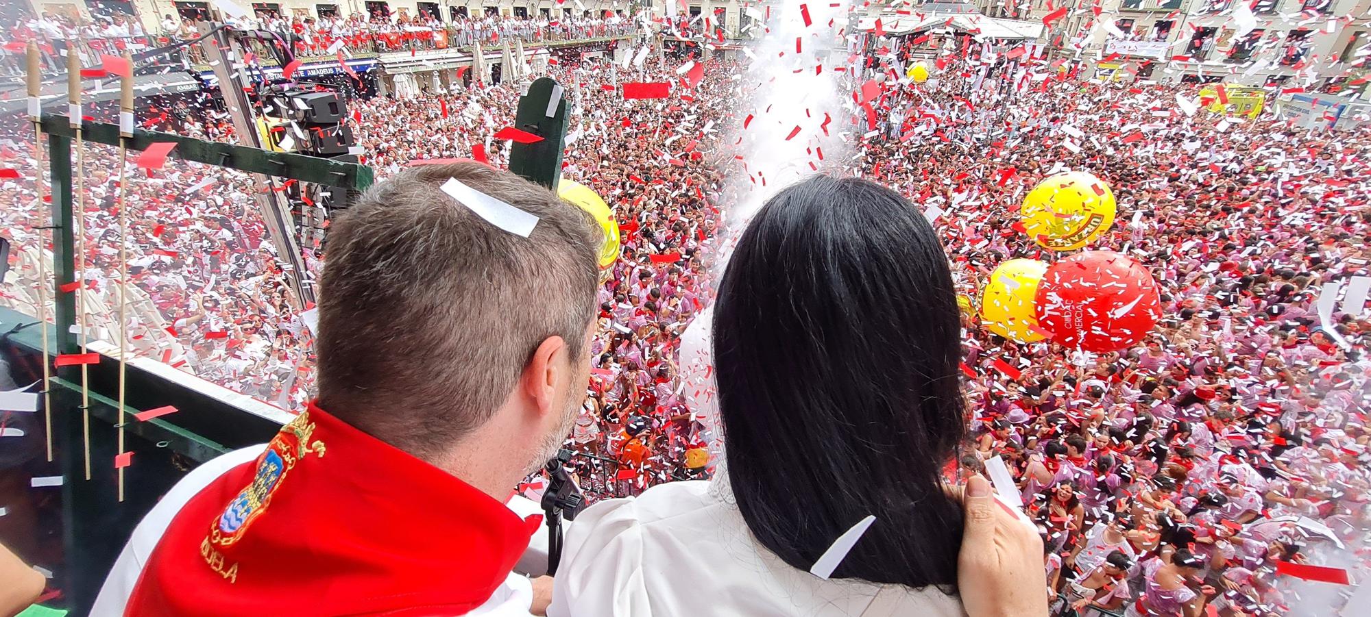 Fotos del cohete de las fiestas de Tudela 2025