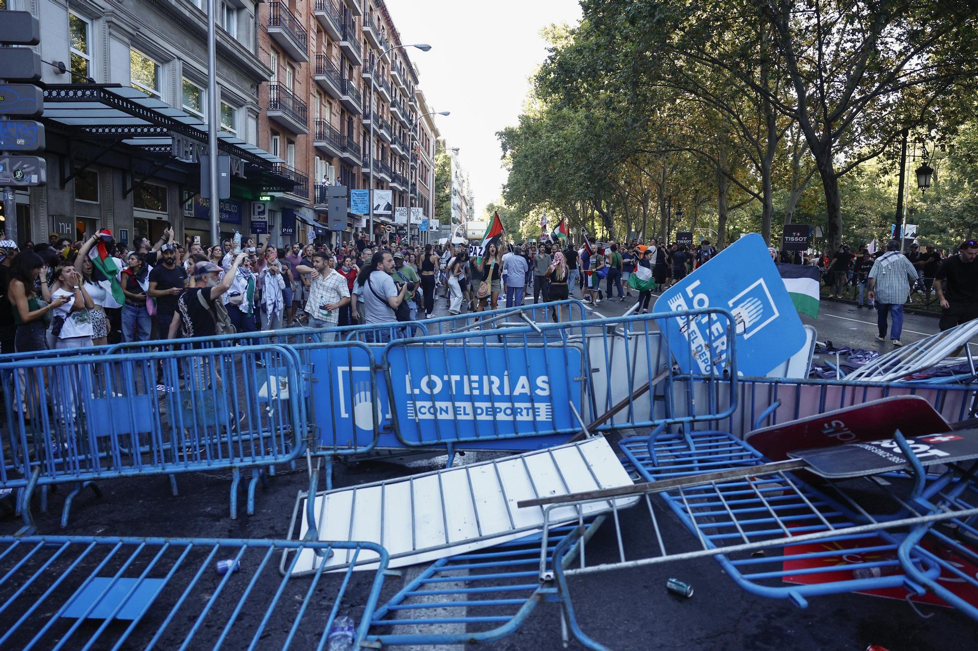 Cargas policiales en Madrid contra los manifestantes propalestina