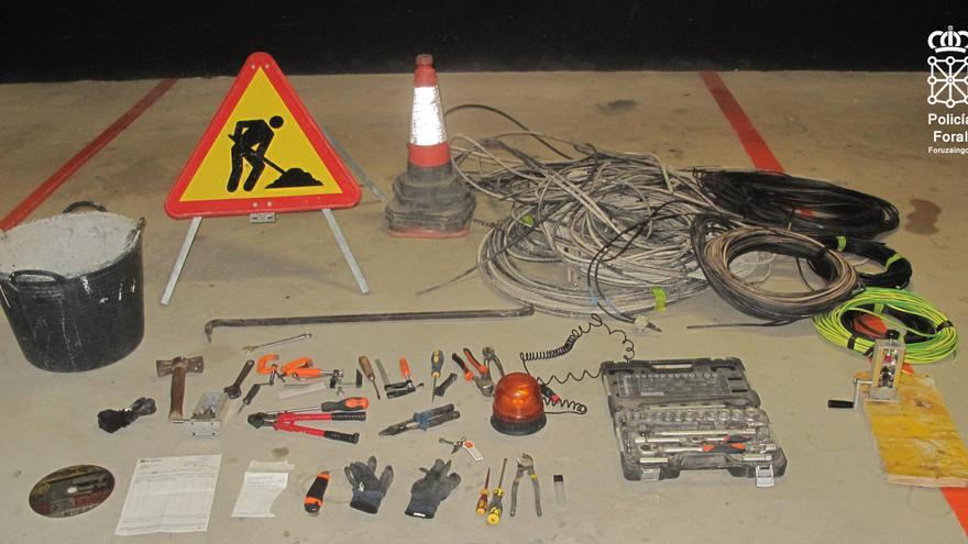 Tres detenidos por robar más de 5 kilómetros de cable en Navarra y La Rioja