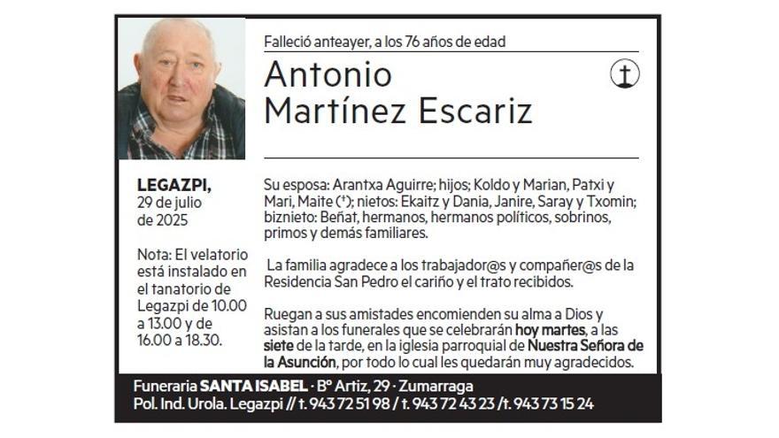 ANTONIO MARTINEZ ESCARIZ